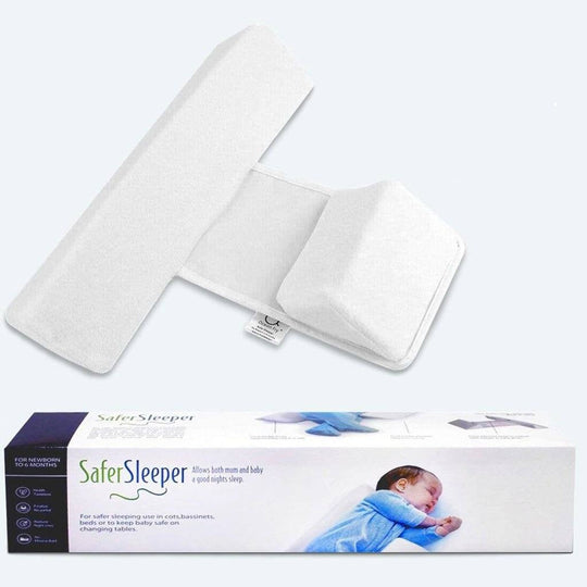Adjustable Anti-Roll Side Sleep Wedge for Babies 0-12 Months | Memory Foam Triangle Positioner for Infants Newborns | Washable Cover
