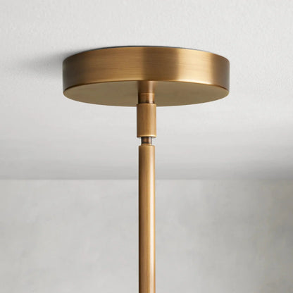 Modern LED Pendant Light with Sculptural Cocoon Shade, Adjustable Height Ceiling Fixture, Dimmable 20W Brass Accent for Living Room & Dining