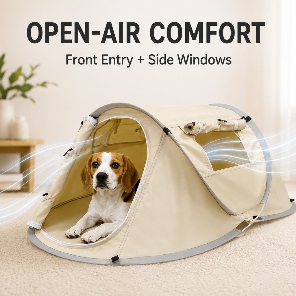 Ortekor Portable Pop-Up Pet Tent for Home, Parks & Travel - A Familiar Rest Space for Cats & Small Dogs