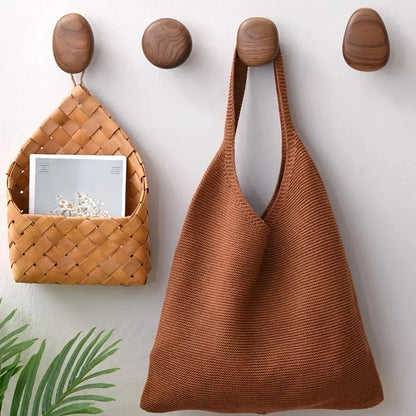 Handcrafted Wooden Wall Hooks Set of 4 Natural Timber Coat Rack Towel Hanger Entryway Bathroom Bedroom Organizer Artisan Finish