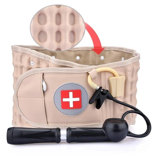 Lumbar Traction Brace for Lower Back Pain Relief – Inflatable Spinal Decompression Device for Men & Women