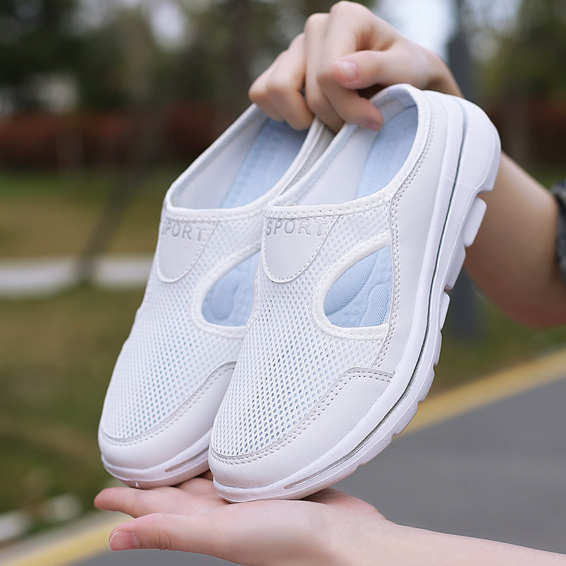 Men's Orthopedic Slip-On Shoes with Arch Support & Breathable Mesh Upper for Wide Feet | Lightweight EVA Cushioned Walking Shoes for