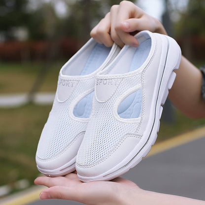 Men's Orthopedic Slip-On Shoes with Arch Support & Breathable Mesh Upper for Wide Feet | Lightweight EVA Cushioned Walking Shoes for