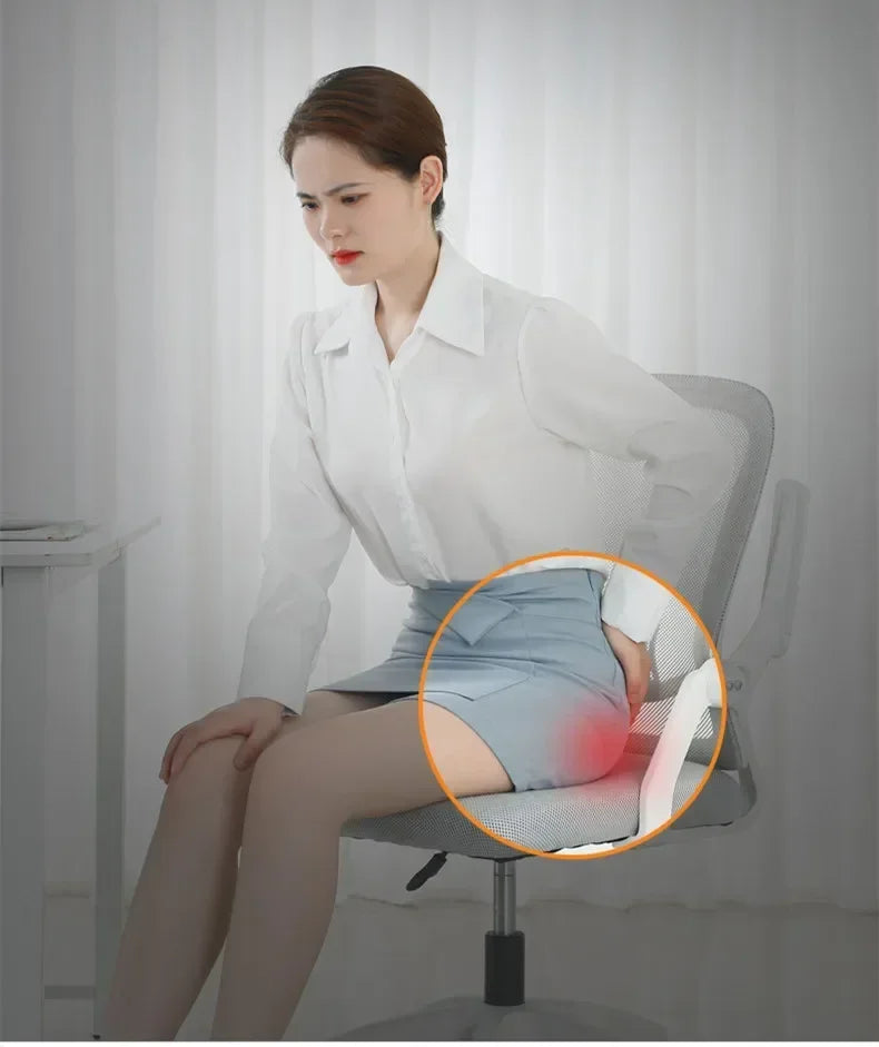 Ergonomic Memory Foam Seat Cushion | Contoured Design for Posture Support and Comfort