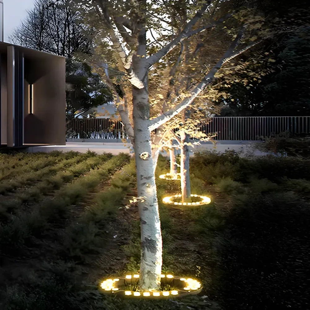 Outdoor Ground Spotlight for Trees & Landscape Uplighting – LED Solar-Powered Garden Accent Light