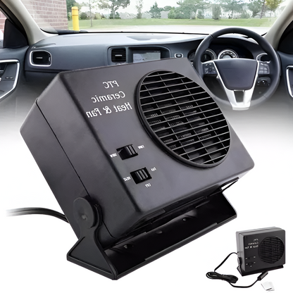 Portable 12V Vehicle Heater with Dual Power Settings 150W 300W Ceramic Element for Winter Warmth & Defrosting Windshields in Cars, Trucks, R