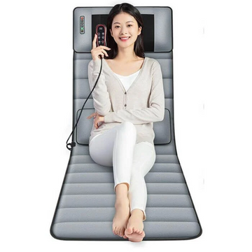 Electric Massage Pad with Heat Therapy – Vibrating Cushion Mat for Back, Neck & Body – 9 Intensity Levels – Carbon Fiber Heating Technology