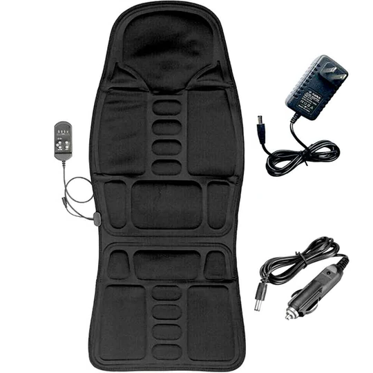 Heated Massage Seat Cushion with 8 Modes - Full-Back Shiatsu Massager Pad for Office Chair, Car Seat & Recliner - Vibration & Heat Therapy f
