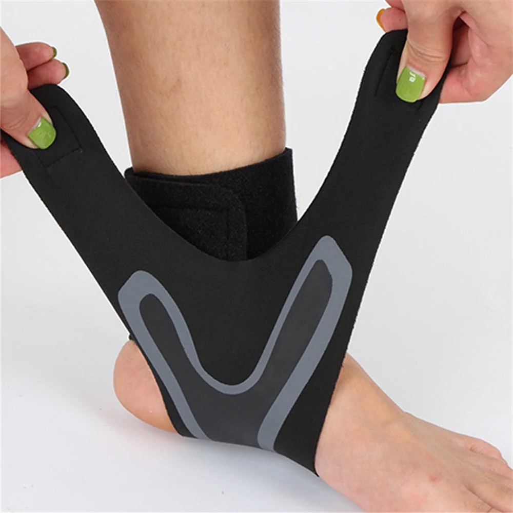 Adjustable Compression Ankle Brace with Wrap-Around Support for Plantar Fasciitis, Sprains & Tendonitis