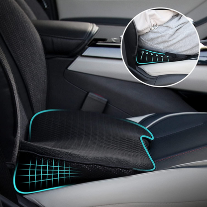 Ergonomic Driver Seat Lift Pad with Memory Foam | Extra Height for Better Visibility & Back Support | Anti-Slip Bottom | Breathable