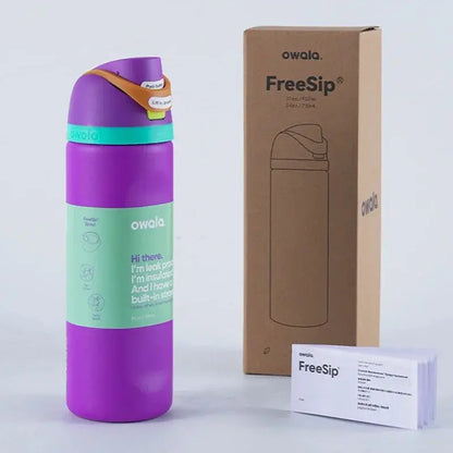 24 oz Insulated Stainless Steel Water Bottle with Dual-Sip Lid and Carry Handle for Sports, Gym, Hiking & Everyday Hydration