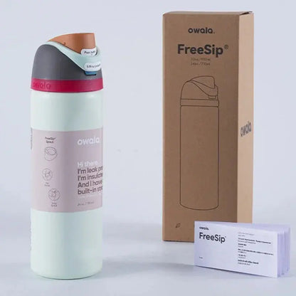 24 oz Insulated Stainless Steel Water Bottle with Dual-Sip Lid and Carry Handle for Sports, Gym, Hiking & Everyday Hydration