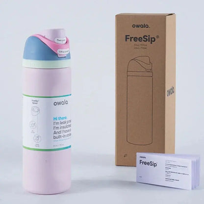 24 oz Insulated Stainless Steel Water Bottle with Dual-Sip Lid and Carry Handle for Sports, Gym, Hiking & Everyday Hydration