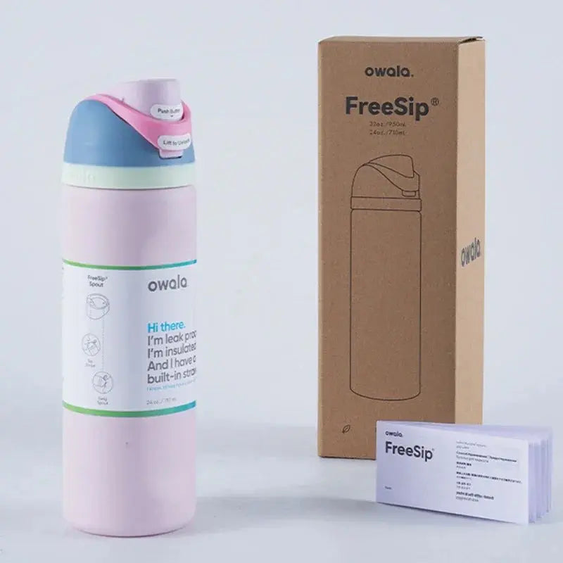 24 oz Insulated Stainless Steel Water Bottle with Dual-Sip Lid and Carry Handle for Sports, Gym, Hiking & Everyday Hydration