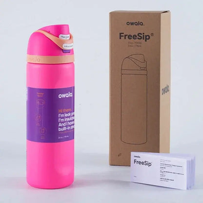 24 oz Insulated Stainless Steel Water Bottle with Dual-Sip Lid and Carry Handle for Sports, Gym, Hiking & Everyday Hydration
