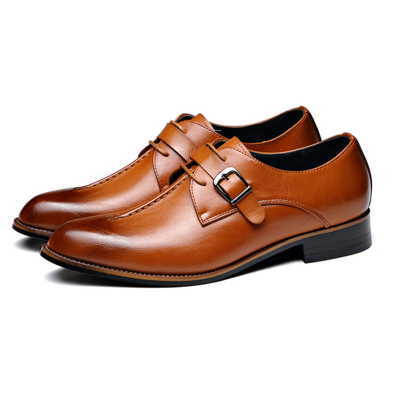 Men's Classic Dress Oxford Shoes in Genuine PU Leather – Waterproof & Scratch-Resistant Formal Footwear for Work, Weddings & Business