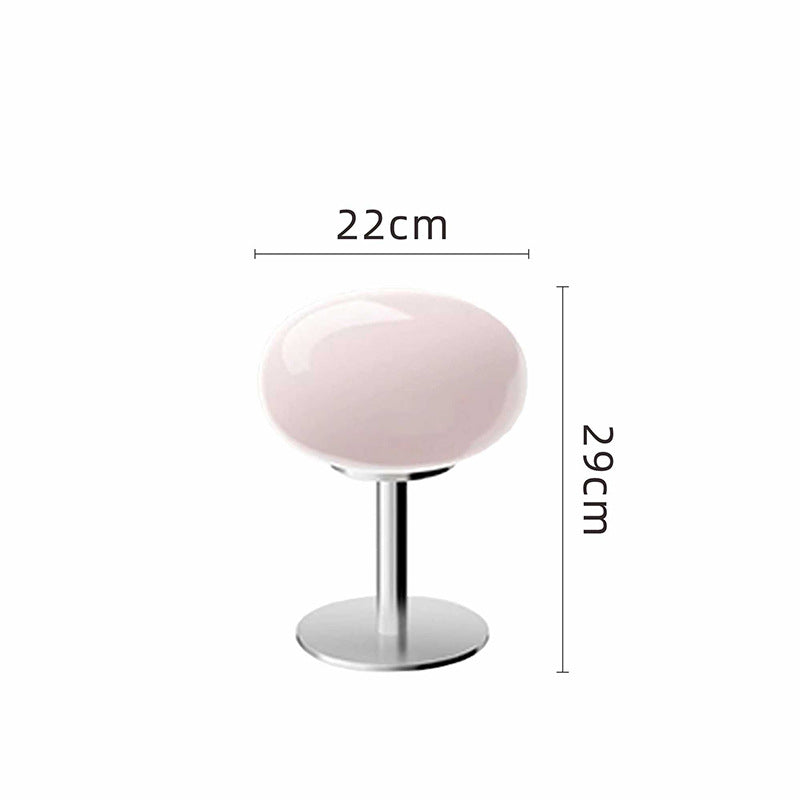 Sculptural Glass LED Accent Lamp with Rotary Dimmer for Nightstand, Desk, Sideboard – Iron & Glass Construction for Bedroom & Living Room