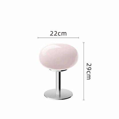 Sculptural Glass LED Accent Lamp with Rotary Dimmer for Nightstand, Desk, Sideboard – Iron & Glass Construction for Bedroom & Living Room