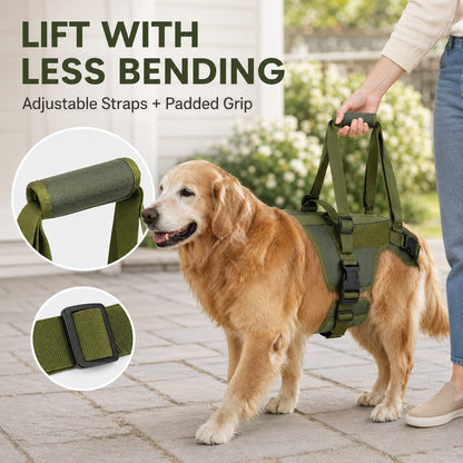 Ortekor Full-Body Dog Lift Support Harness for Stairs, Cars & Limited Mobility