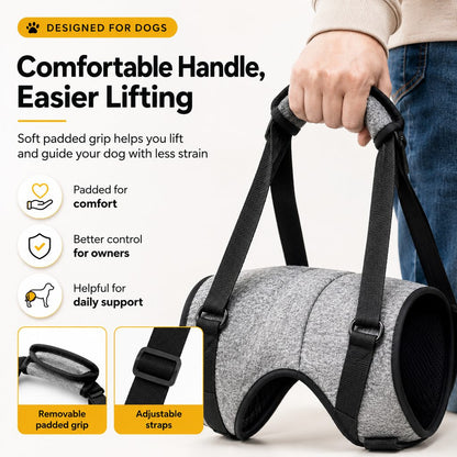 Ortekor Dog Rear Support Harness for Stairs, Walks & Car Rides - Mobility Lift Sling for Senior Dogs with Weak Hind Legs