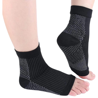 Open-Toe Compression Socks for Nerve Pain & Plantar Fasciitis Relief - Therapeutic Arch Support Foot Sleeves for Circulation & Heel Pain