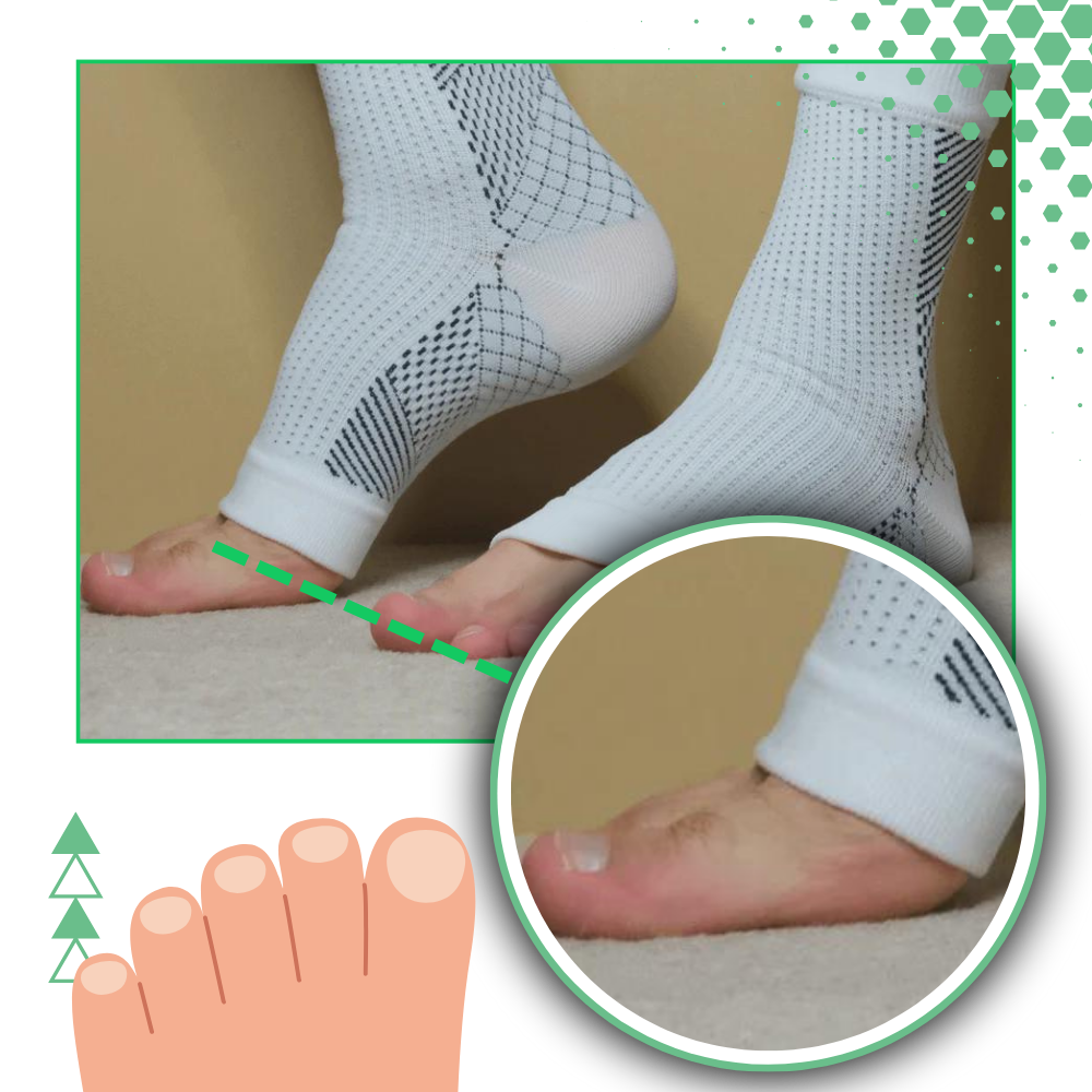 Open-Toe Compression Socks for Nerve Pain & Plantar Fasciitis Relief - Therapeutic Arch Support Foot Sleeves for Circulation & Heel Pain