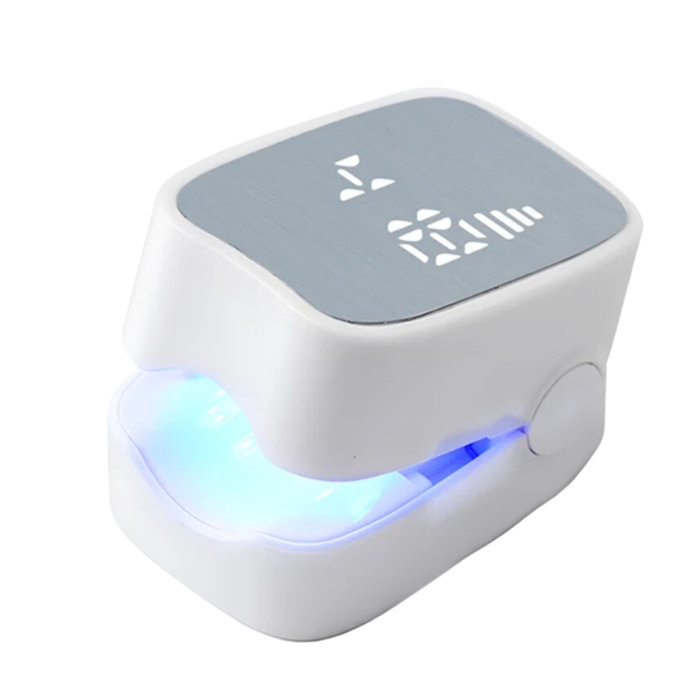 Rechargeable Light Therapy Device for Nail Care, Dual Mode Blue LED & Cold Laser Treatment, Portable 7-Minute Daily Use for Toenails &