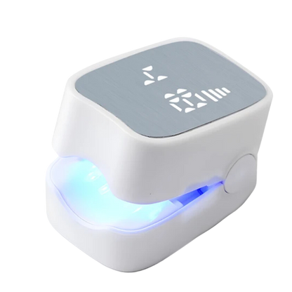 Rechargeable Light Therapy Device for Nail Care, Dual Mode Blue LED & Cold Laser Treatment, Portable 7-Minute Daily Use for Toenails &