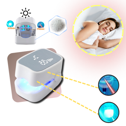 Rechargeable Light Therapy Device for Nail Care, Dual Mode Blue LED & Cold Laser Treatment, Portable 7-Minute Daily Use for Toenails &