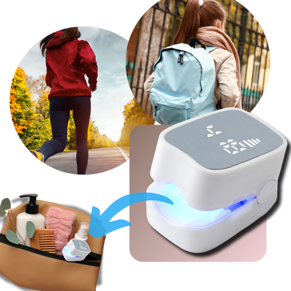Rechargeable Light Therapy Device for Nail Care, Dual Mode Blue LED & Cold Laser Treatment, Portable 7-Minute Daily Use for Toenails &