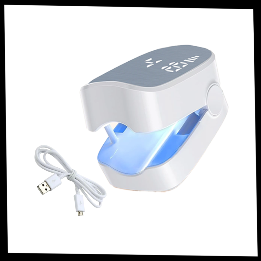 Rechargeable Light Therapy Device for Nail Care, Dual Mode Blue LED & Cold Laser Treatment, Portable 7-Minute Daily Use for Toenails &