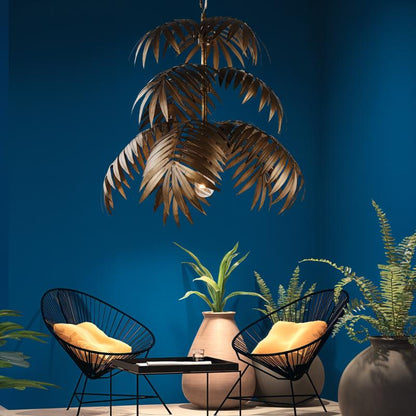 Palmae | Chandelier Light with Tropical Leaf Design | Elegant Fixture for Modern Dining Rooms