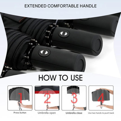 Windproof Compact Folding Umbrella — Lightweight Travel Rain Umbrella for Commute, Outdoor & Everyday Use