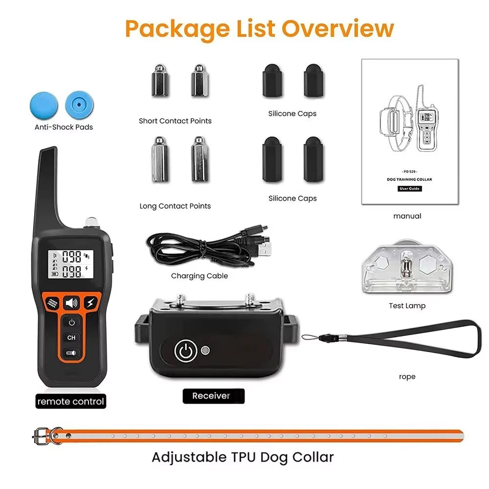 Remote Dog Training Collar with Sound, Vibration & Correction – 3300 ft Range, Waterproof, Rechargeable for Small to Large Dogs 4-120 lb