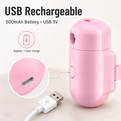 Ortekor PawGlow Pink Breed Projector Dog Light for Night Walks - USB Rechargeable Clip-On Pet Light for Extra Visibility & Fun