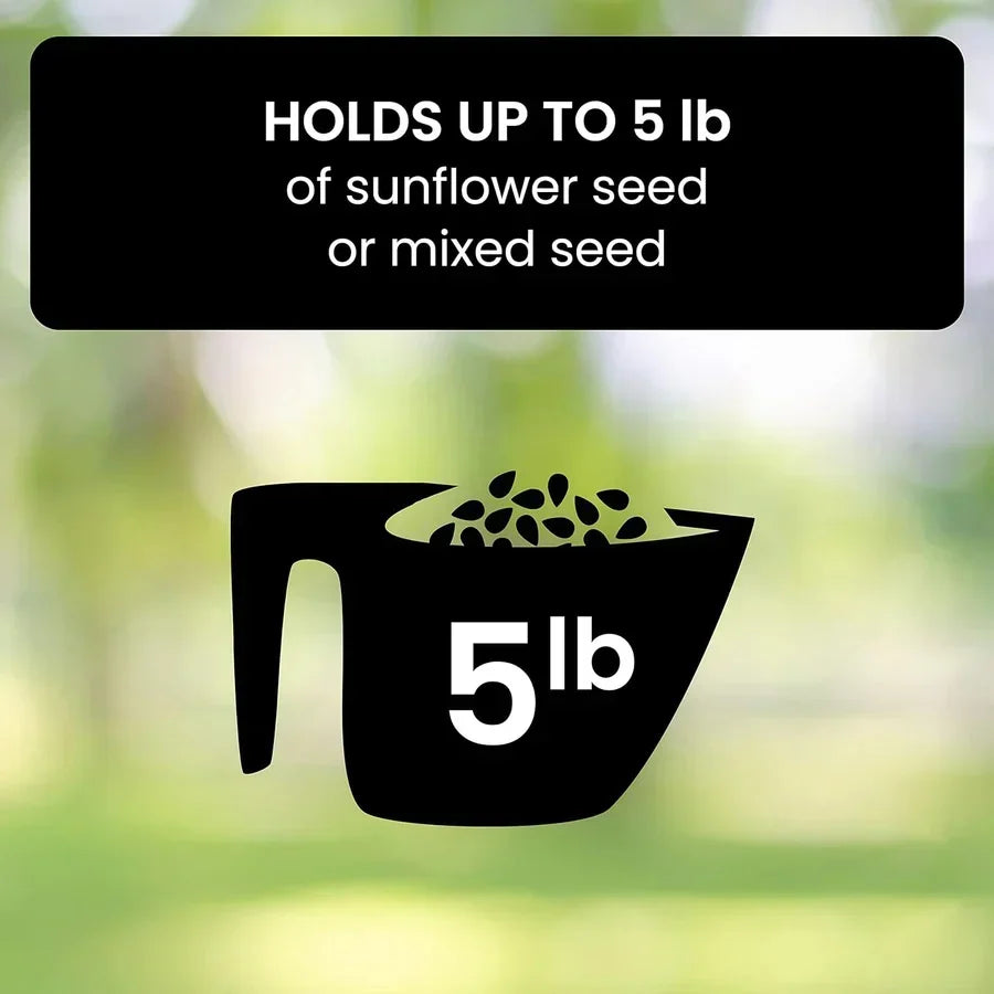 Rotating Bird Feeder with Weight-Activated Spinning Perch for Outdoor Backyard Wildlife Feeding Station