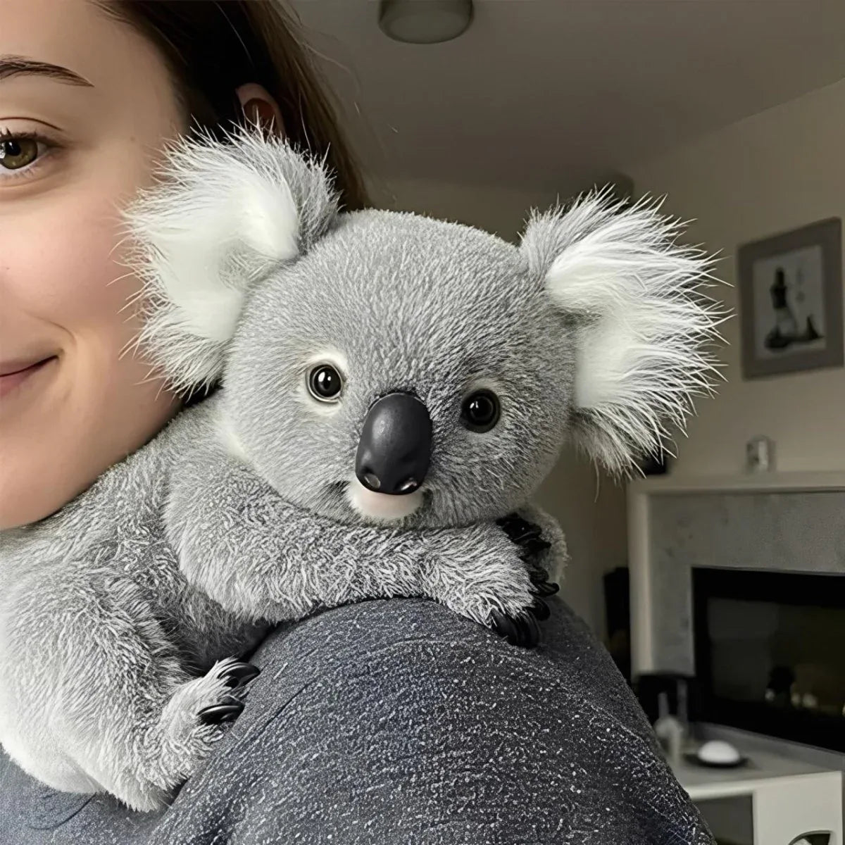 Plush Koala Stuffed Animal for Comfort & Sleep | Soft Gray Cuddle Toy for Kids & Adults | Calming Sensory Companion