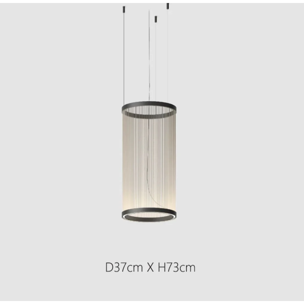 Clustered Drop Lights with Fabric Shades for Kitchen Islands & Dining Tables – Adjustable Cable Heights, Integrated LED, Warm or Cool White