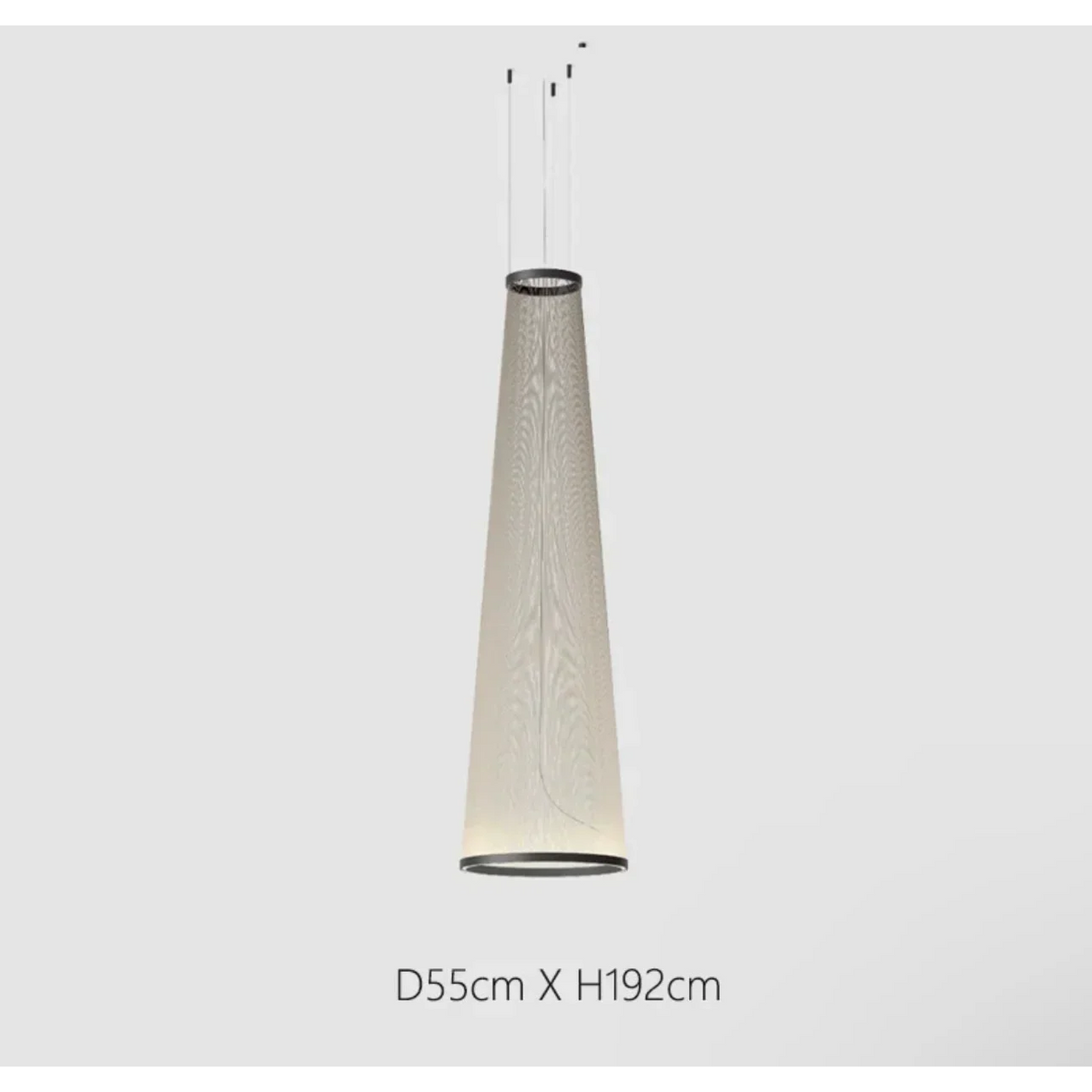 Layered Fabric Shade Chandelier with Integrated LED for Dining Rooms, Kitchen Islands & High Ceilings | Modern Multi-Drop Adjustable Cable P