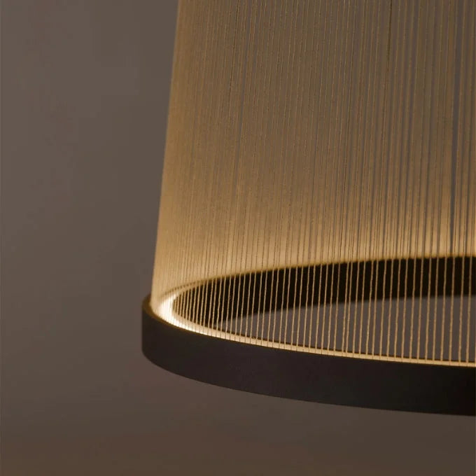 Clustered Drop Lights with Fabric Shades for Kitchen Islands & Dining Tables – Adjustable Cable Heights, Integrated LED, Warm or Cool White