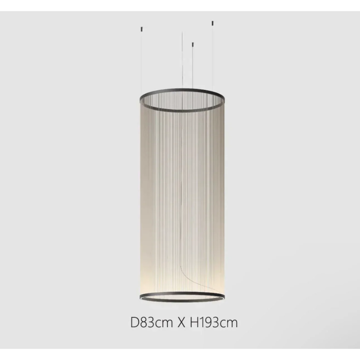 Layered Fabric Shade Chandelier with Integrated LED for Dining Rooms, Kitchen Islands & High Ceilings | Modern Multi-Drop Adjustable Cable P