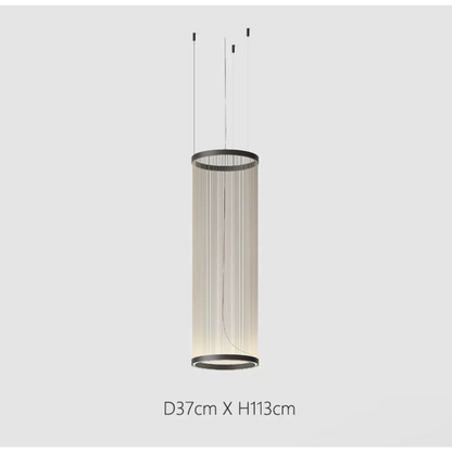 Clustered Drop Lights with Fabric Shades for Kitchen Islands & Dining Tables – Adjustable Cable Heights, Integrated LED, Warm or Cool White