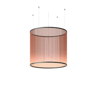 Layered Fabric Shade Chandelier with Integrated LED for Dining Rooms, Kitchen Islands & High Ceilings | Modern Multi-Drop Adjustable Cable P