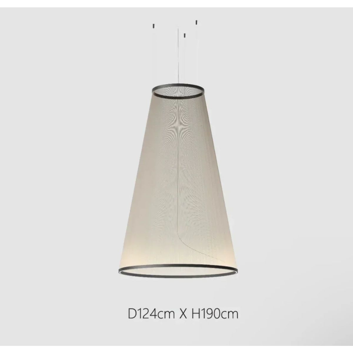 Layered Fabric Shade Chandelier with Integrated LED for Dining Rooms, Kitchen Islands & High Ceilings | Modern Multi-Drop Adjustable Cable P