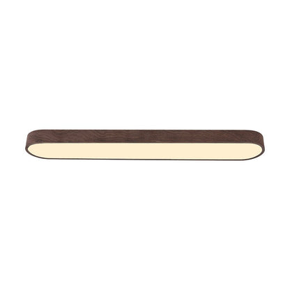 Ortekor Nordic Glow | Flush Mount Ceiling Light with Wood Accent | Elegant Oval Design for Cozy Ambient Lighting