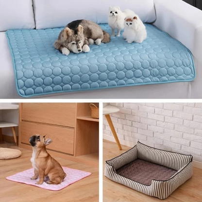 ChillMate | Dog & Cat Cooling Mat with Ice Silk Top Layer | Breathable Comfort for Hot Days