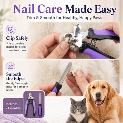 Ortekor 9-Piece Pet Grooming Kit for Dogs & Cats – At-Home Grooming Solution for Shedding, Nail Care & Detangling (Travel-Friendly Case)