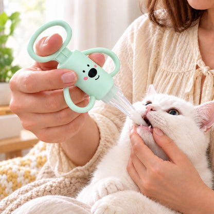 Ortekor Pet Pill Dispenser for Cats and Dogs - Easy At-Home Medicine Feeder with Soft Silicone Tips