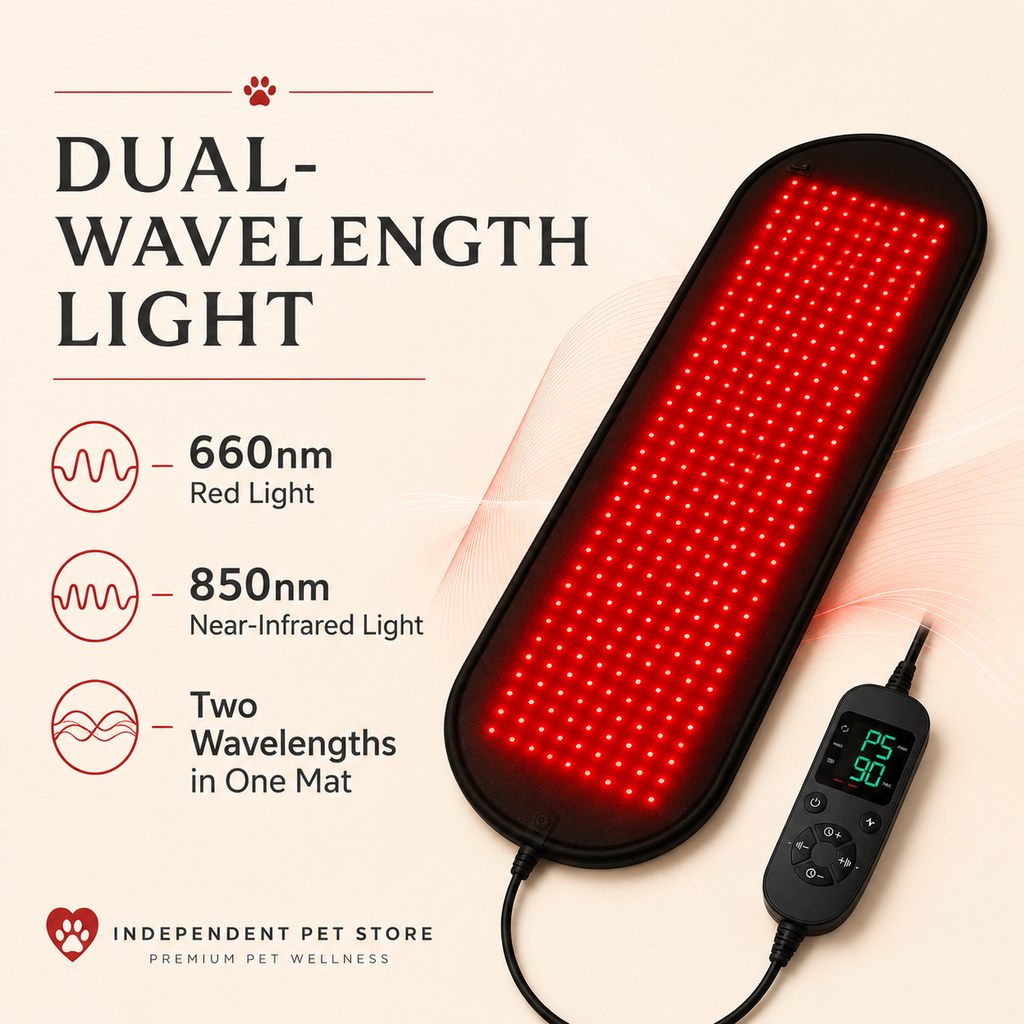 Ortekor Pet Red & Near-Infrared Light Wellness Mat - Hands-Free At-Home Comfort for Senior, Active & Resting Dogs