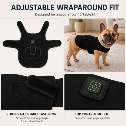 Ortekor Pet Red Light Therapy Vest for Dogs & Cats – 660nm + 850nm Near-Infrared for Back, Hip, Joint & Muscle Comfort – USB or Rechargeable